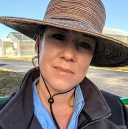 Charlene LaMountain at the UF/IFAS Gulf Coast Research and Education Center in Wimauma, Florida.