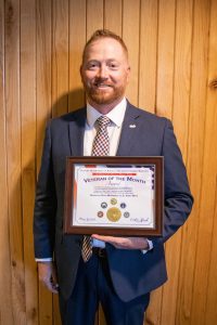 McKibben with his FDACS Veteran of the Month award.