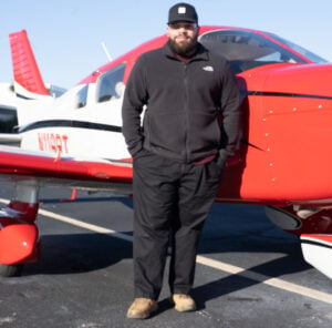 Ovidio Gonzalez at the Piper Aircraft Sales & Delivery area