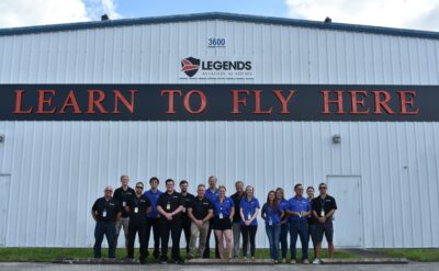 Justin Dal Colletto and the Legends Airways team.
